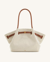 Hana Large Tote Bag - Brown Canvas