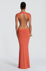 Fenella Maxi Dress - Burnt Orange