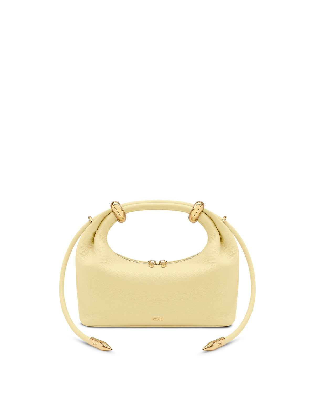 Ellie Metal Ring Embellished Top Handle Bag - Lemon Yellow