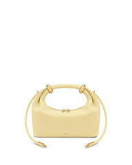 Ellie Metal Ring Embellished Top Handle Bag - Lemon Yellow