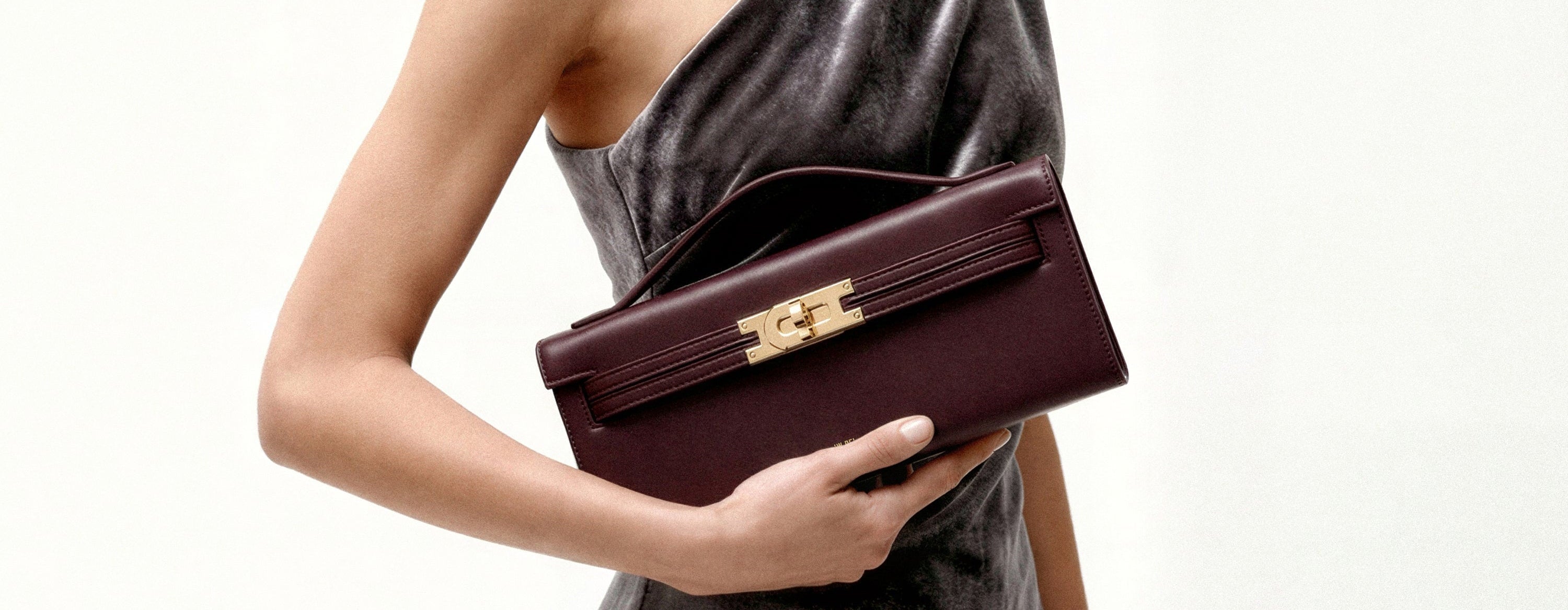 Bria Structured Top Handle Bag - Deep Burgundy