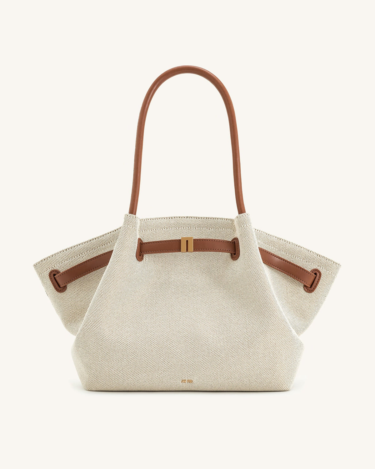 Hana Large Tote Bag - Brown Canvas
