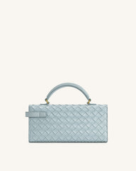 Keyla Weave Texture Top Handle Bag - Blue
