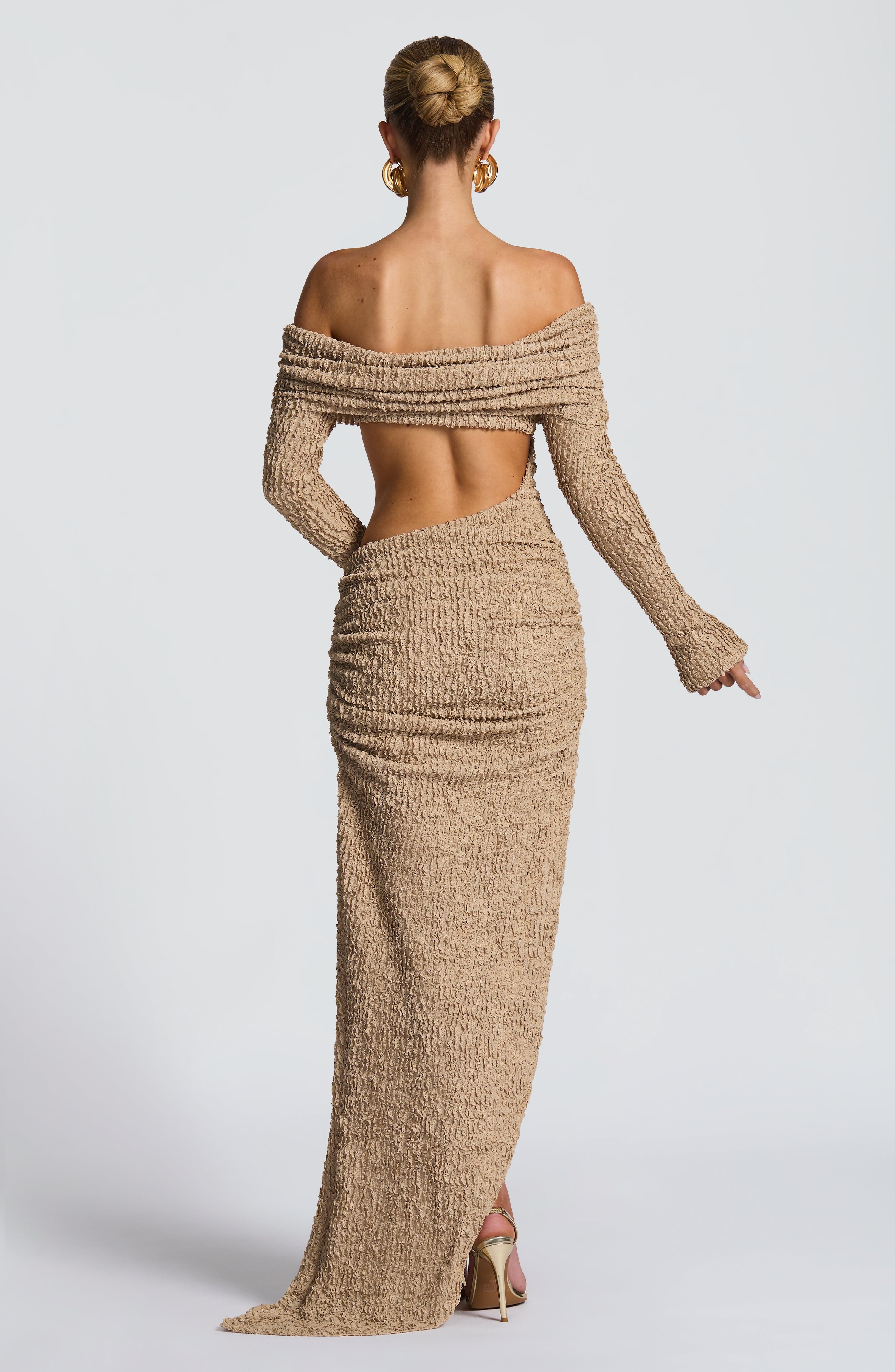Adelphia Midi Dress - Beige
